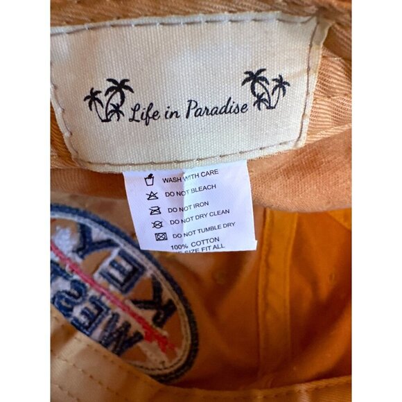 Life In Paradise Key West Embroidered Baseball Cap Adjustable Strap 100% Cotton - Picture 5 of 6